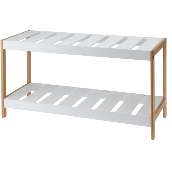 Szafka na buty Giselda bambusowa biała - Intesi